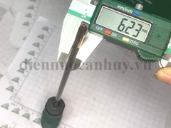 Tô vít xám chống trượt cao su 6x200 - 4 cạnh berry đầu siêu cứng, nam châm hút mạnh