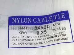 Dây rút nhựa trắng buộc dây điện dài 50cm bản rộng 8mm 50P (8x500mm)