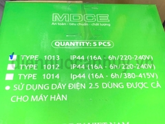 Ổ cắm công nghiệp chia 3 MCE xanh 16A 3 chân
