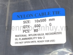 Dây thít nhựa dài 50cm bản to mầu đen (10x500 mm)
