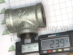 Tê thu kẽm DN25/20 - thu ống sắt 34 về ống 27