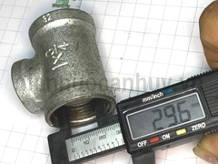 Tê thu kẽm DN25/20 - thu ống sắt 34 về ống 27
