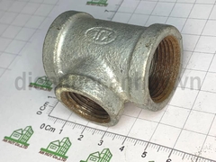 Tê thu ống kẽm DN20/15 (27/21mm) - chất liệu sắt mạ kẽm
