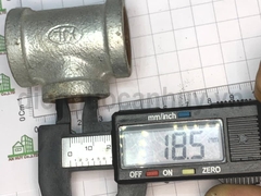 Tê thu ống kẽm DN20/15 (27/21mm) - chất liệu sắt mạ kẽm