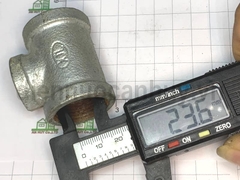 Tê thu ống kẽm DN20/15 (27/21mm) - chất liệu sắt mạ kẽm