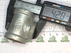 Tê thu ống kẽm DN20/15 (27/21mm) - chất liệu sắt mạ kẽm