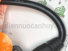 Dây đen led trang trí Asia dành cho bóng tròn, công xuất 750W, đui chống nước E27 - 10m có 20 đui