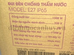 Đui đèn chống nước Rạng Đông  E27 IP65 dài 40cm