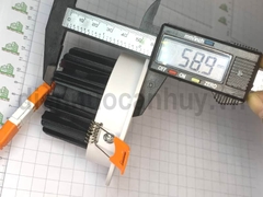 Đèn âm trần lỗ mở 90 mm mặt kính Asia COB 7W mầu trung tính