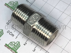 Kép ren ngoài Inox 304 xịn Phi 21 (DN15) - Chuyên nối ống nước nóng, chống gỉ, độ bền cao