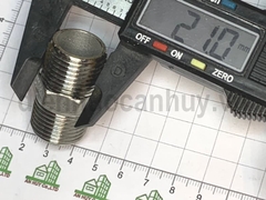 Kép ren ngoài Inox 304 xịn Phi 21 (DN15) - Chuyên nối ống nước nóng, chống gỉ, độ bền cao