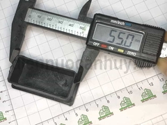 Nút nhựa chân bàn chữ nhật  - 30x60mm đen cứng