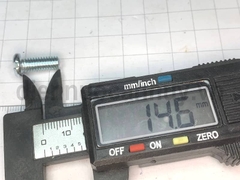 Bulong 6x15 xẻ rãnh sắt mạ đầu tròn bake