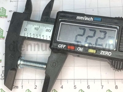 Bulong 6x20 xẻ rãnh sắt mạ đầu tròn bake