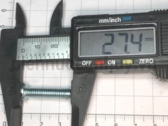 Bulong 6x25 xẻ rãnh sắt mạ đầu tròn bake