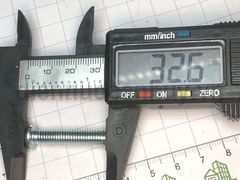 Bulong 6x30 xẻ rãnh sắt mạ đầu tròn bake