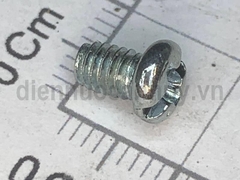 Bulong 4x6 xẻ rãnh sắt mạ đầu tròn bake