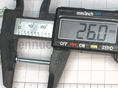 Bulong 4x25 xẻ rãnh sắt mạ đầu tròn bake