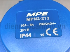 MPE ổ cắm công nghiệp 3 lỗ IP44 16A 2P+E MPN2-213