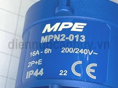 MPE phích cắm công nghiệp 3 chấu IP44 16A 2P+E MPN2-013