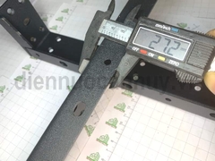 Pat (Bas) sắt bàn trang điểm, sơn đen cát, 440x100x3mm