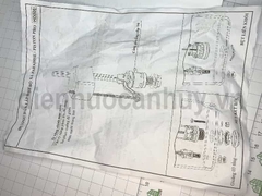 Bộ xả nhấn liền khối thấp xanh