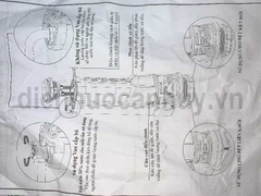 Bộ xả nhấn liền khối thấp xanh