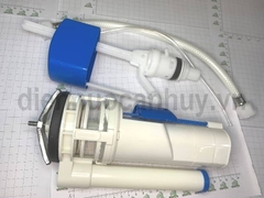 Bộ xả nhấn liền khối thấp xanh