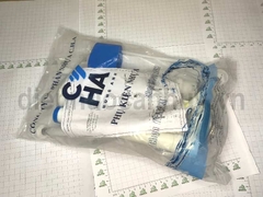 Bộ xả nhấn liền khối cao xanh