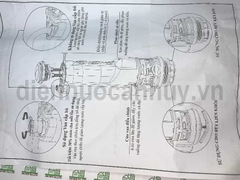Bộ xả nhấn liền khối cao xanh