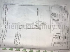 Bộ xả nhấn liền khối cao xanh