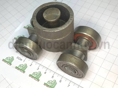 Trụ xoay 4 bánh nhỡ cửa lùa sắt
