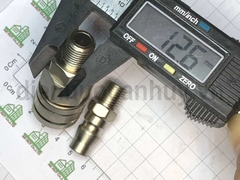 Bộ đầu nối nhanh khí nén OEM Z- SM20 + PM20 Thép mạ Tự động khóa một tay