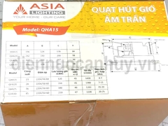 Quạt hút mùi thông gió âm trần Asia QHA15-01