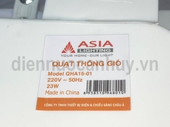 Quạt hút mùi thông gió âm trần Asia QHA15-01