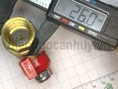 Van bi đồng tay lơ đỏ MIHA PN16 ống DN15 ren trong 12inch (20mm)