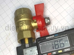 Van bi đồng tay lơ đỏ MIHA PN16 ống DN15 ren trong 12inch (20mm)