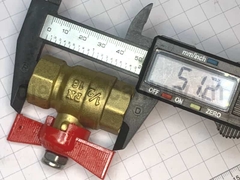 Van bi đồng tay lơ đỏ MIHA PN16 ống DN15 ren trong 12inch (20mm)