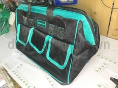 Túi đựng đồ vải 16 inch kẻ xanh 400x200x300 mm đế nhựa