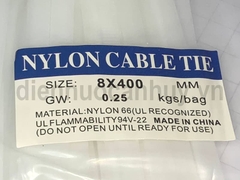 Dây rút 40P (8x400) TRẮNG túi 250g (dây thít nhựa)