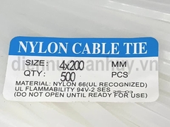Dây rút 20P (4x200) TRẮNG (dây thít nhựa)
