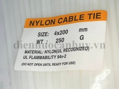 Dây rút 20P (4x200) TRẮNG (dây thít nhựa)