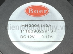 Quạt Hitachi 3 dây DC12V-0.17A- 2.04W Model HH004140A 12.5x12.5 cm