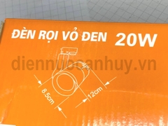 Đèn rọi 20W vỏ đen ánh sáng vàng Asia RD20-03