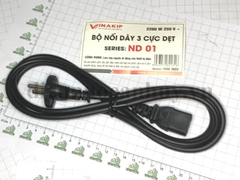 Dây nguồn nồi cơm Vinakip  ( bộ nối dây 3 cực dẹt 10A) dài 1.8m -  cắm máy tính để bàn