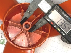 Cánh quạt nhựa công nghiệp 400 mầu cam đỏ 3 cánh nhỏ, hàng gia công