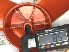 Cánh quạt nhựa công nghiệp 400 mầu cam đỏ 3 cánh nhỏ, hàng gia công