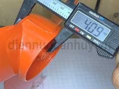Cánh quạt nhựa công nghiệp 400 mầu cam đỏ 3 cánh nhỏ, hàng gia công