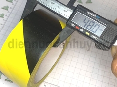 Băng keo PVC cảnh báo vàng đen 48x30m