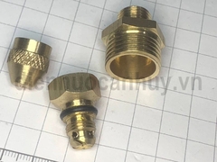Béc phun nước rửa xe đồng thau 1 lỗ ren ngoài 21 có điều chỉnh